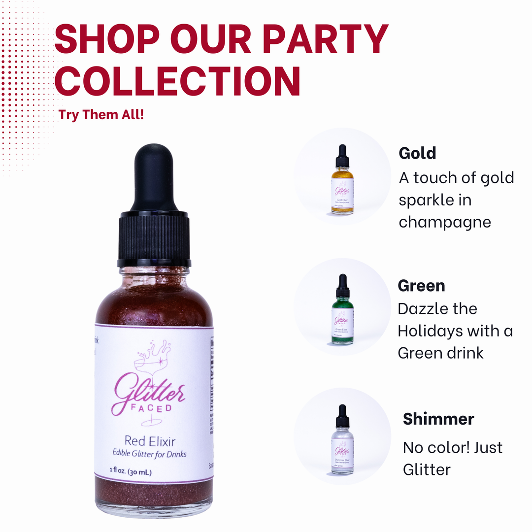 Red - Edible Glitter For Drinks